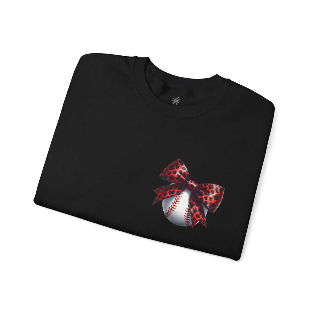 Spartans Baseball Red Leopard Bow Baseball