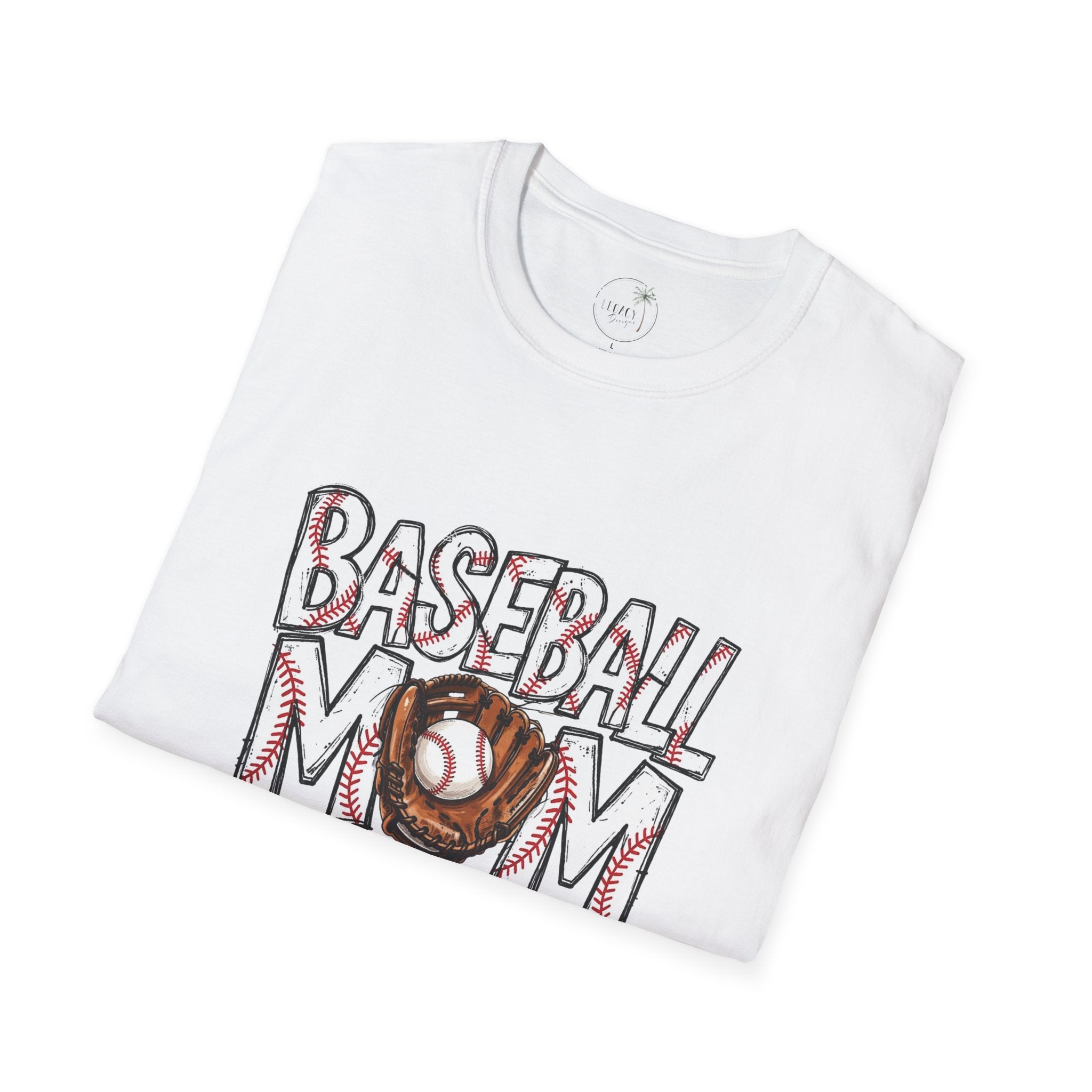 Baseball Mom T-Shirt | Baseball Ball Graphic, Mom Lettering