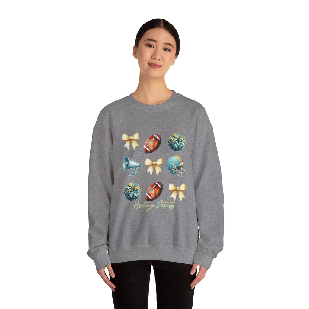 Football Cheer Icons Sweatshirt | Helmet, Pom-Poms, Megaphone