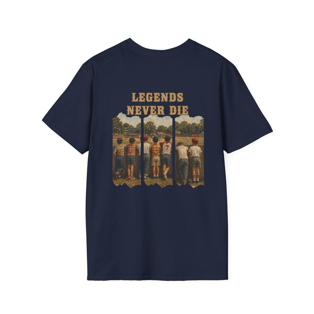 Vintage Baseball Shirt Legends Never Die | Nostalgic Baseball Tee | Baseball Dad Gift | Youth Baseball Mom Shirt | Retro Baseball Graphic