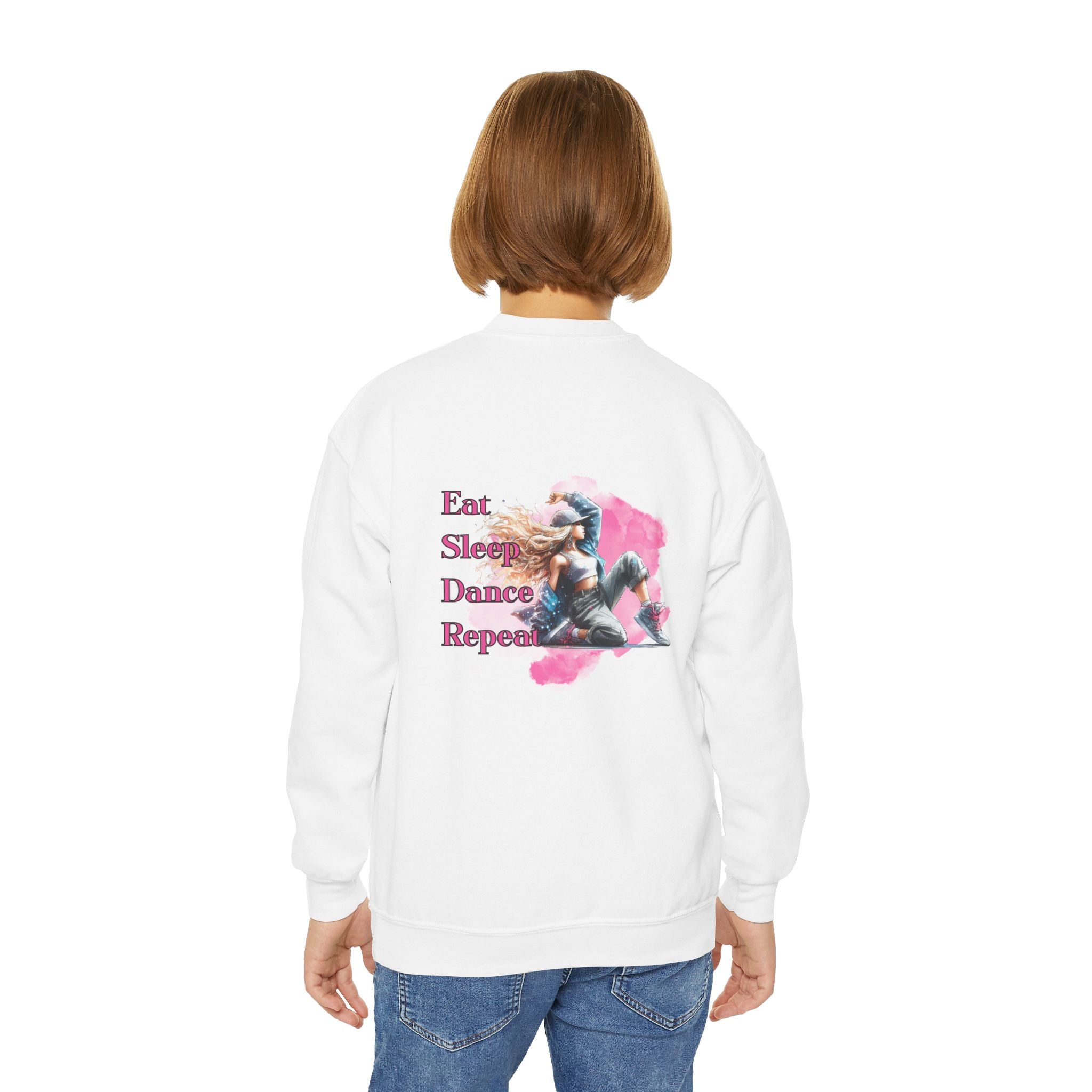 Custom Youth Dance Lovers Crewneck , Personalized Gift for Kids, Dance Sweatshirt, Fun Fashion for Youth, Kids' Activewear