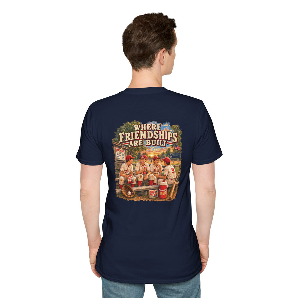 Vintage Baseball Nostalgia Shirt, Where Friendships Are Built Tee, Classic Baseball Fan Shirt, Game Day Graphic Tee, Sports Lover Gift