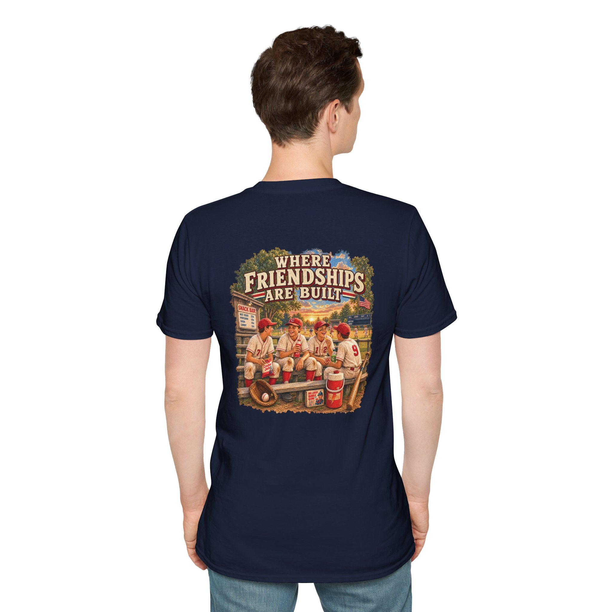 Vintage Baseball Nostalgia Shirt, Where Friendships Are Built Tee, Classic Baseball Fan Shirt, Game Day Graphic Tee, Sports Lover Gift