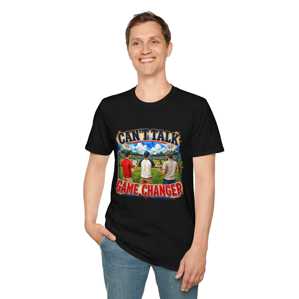 Can't Talk Game Changer T-Shirt | Baseball Field Scene