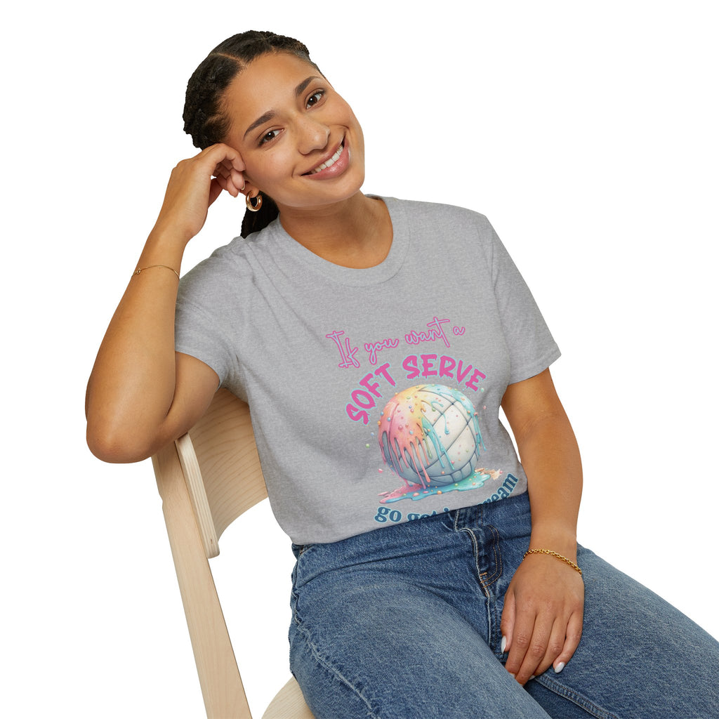 Soft Serve Volleyball Shirt, pastel ice cream graphic