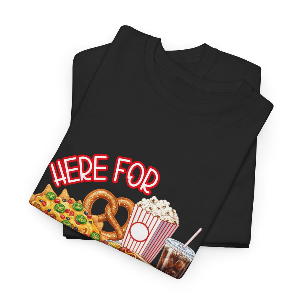 Here For The Snacks T-Shirt |Ballpark Snacks Nachos Popcorn Pretzel Soda