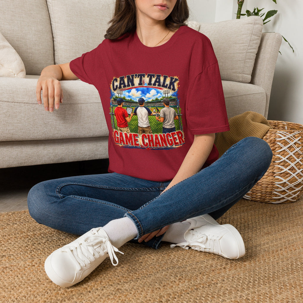 Can't Talk Game Changer T-Shirt | Baseball Field Scene