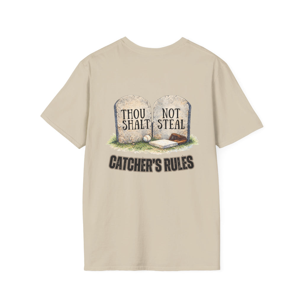 Thou Shalt Not Steal T-Shirt | Stone Tablets, Humor, Back Graphic