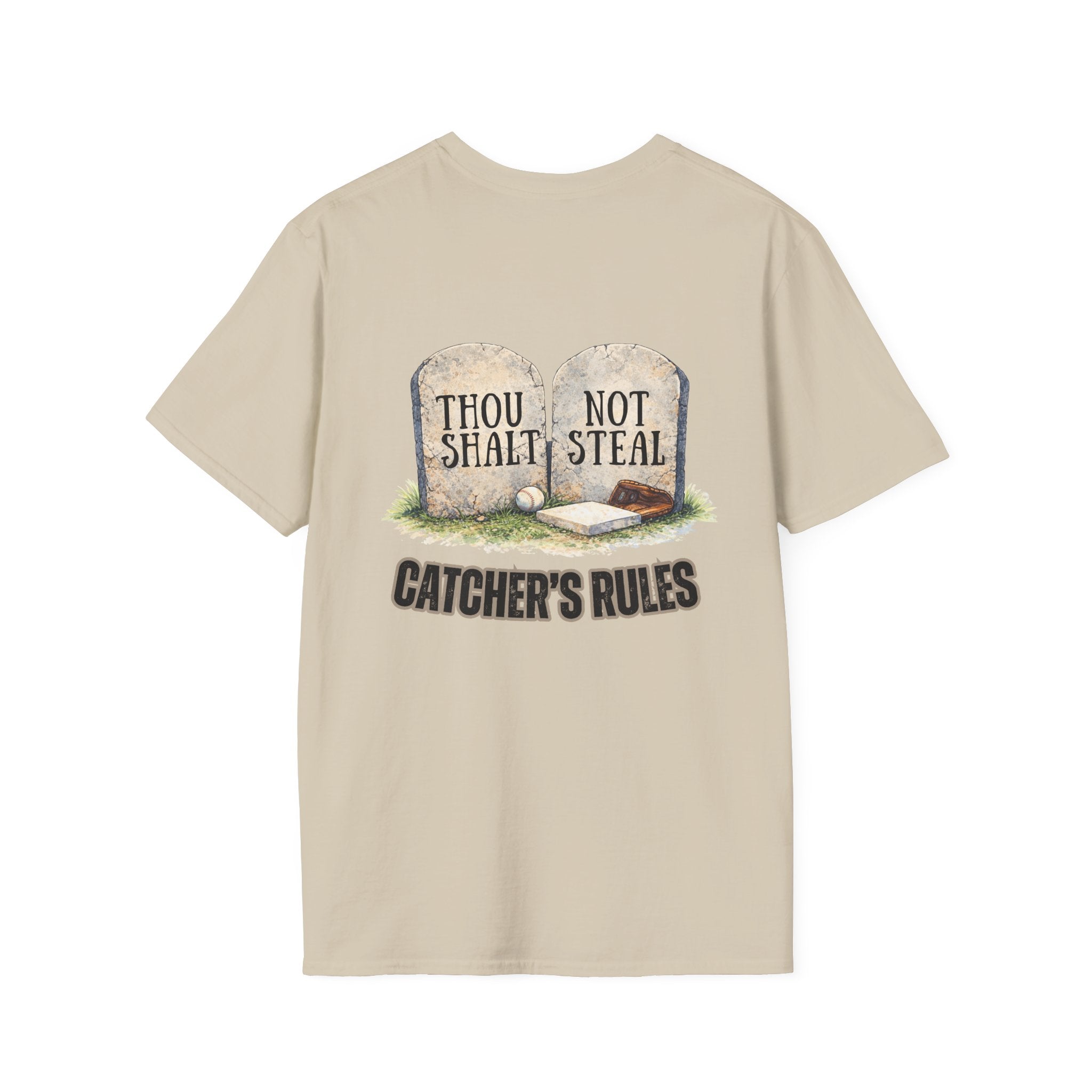 Thou Shalt Not Steal T-Shirt | Stone Tablets, Humor, Back Graphic