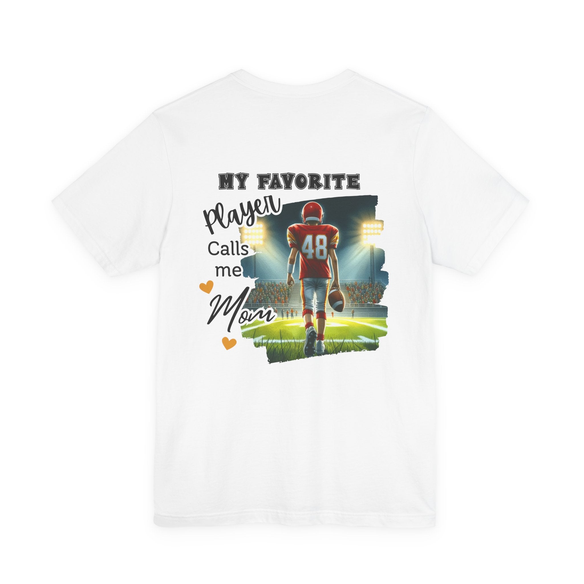 My Favorite Player Calls Me Mom Football T-Shirt | Proud Football Mom Tee | Game Day Shirt for Moms | Sports Mom Gift
