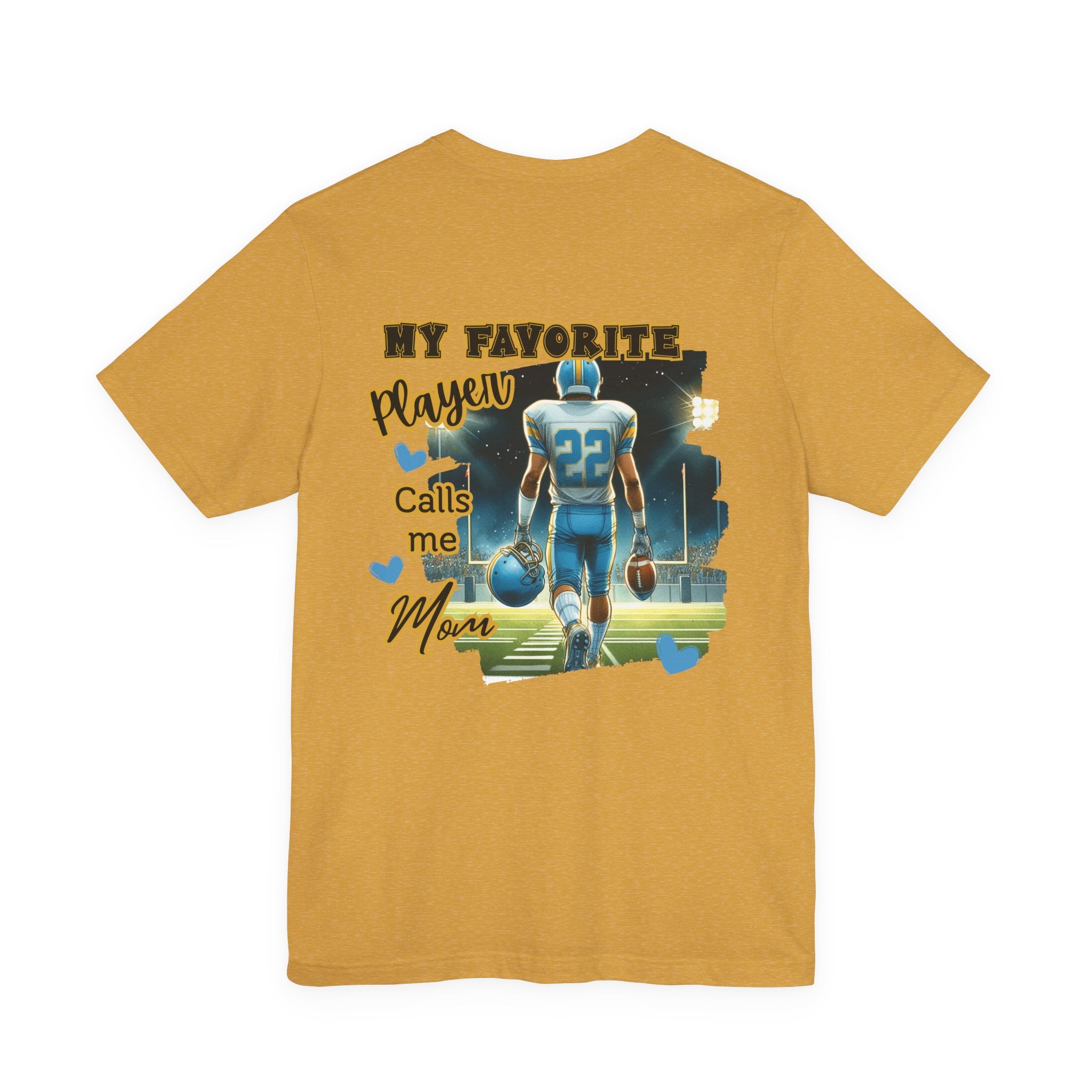 My Favorite Player Calls Me Mom Football T-Shirt Proud Football Mom Tee, Game Day Shirt, Sports Mom Gift