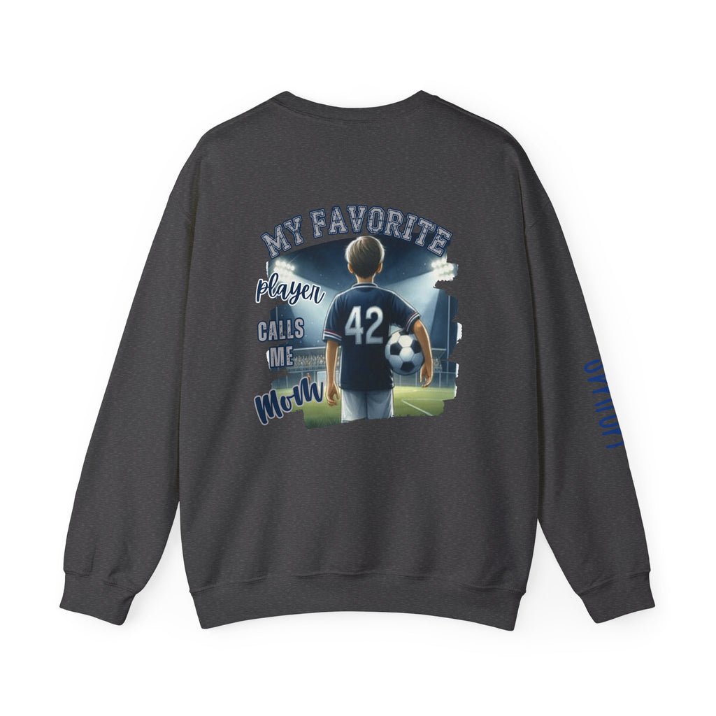 Freedom Falcons Soccer Player Crewneck Sweatshirt | My Favorite Player Back Print
