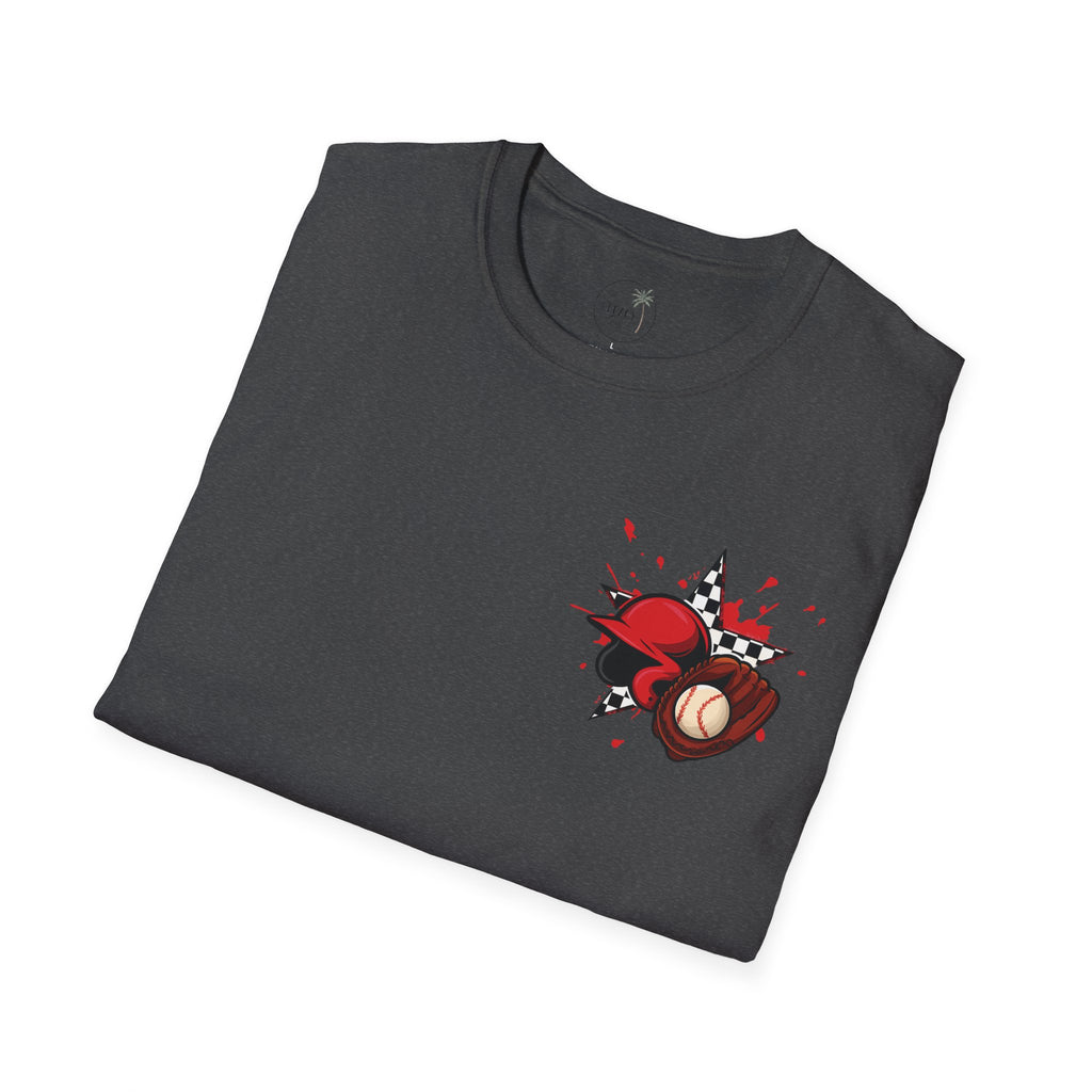 Run I Dare You' Back Graphic Baseball Runner T-Shirt Youth Player Illustration