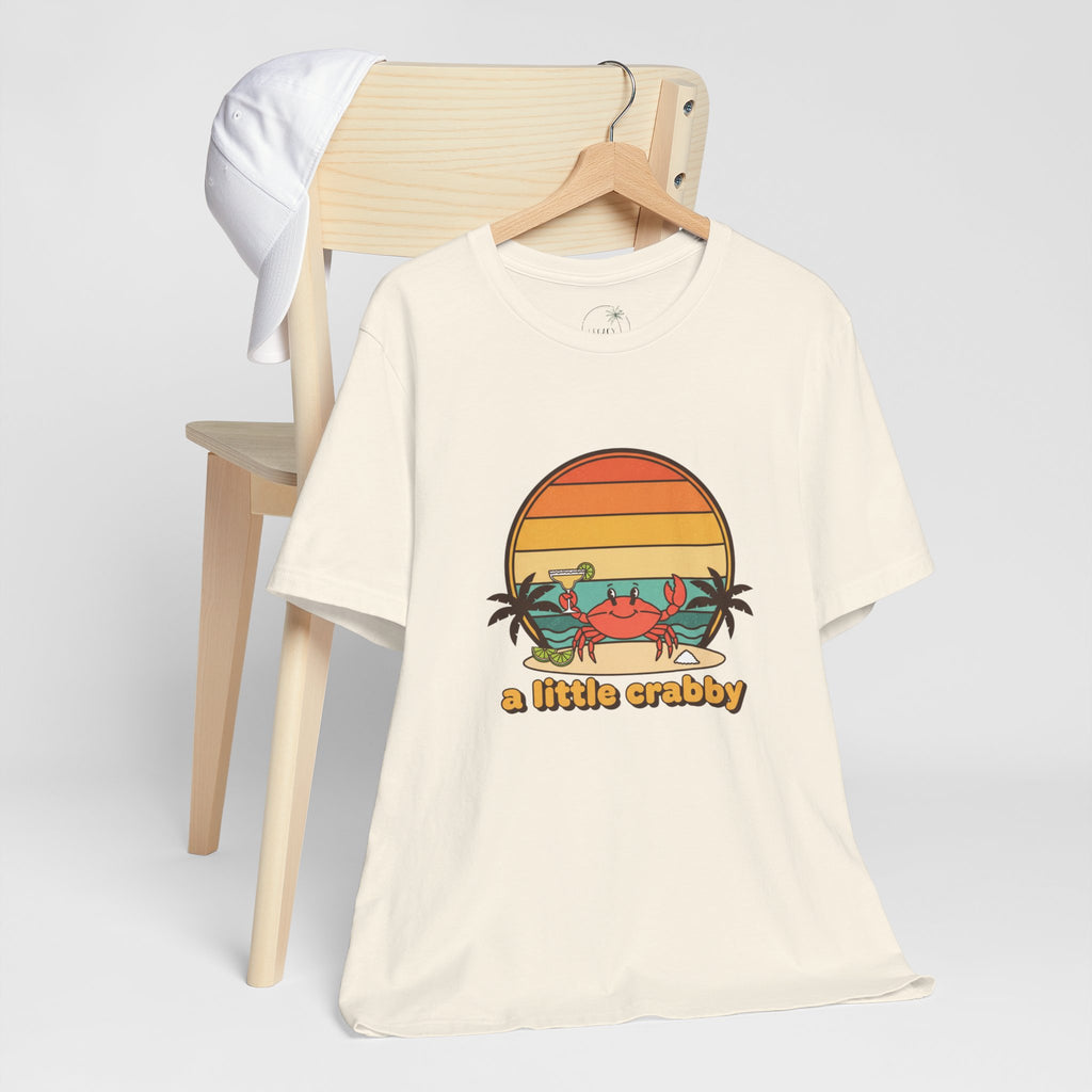 A Little Crabby Crab Sunset T-Shirt | Beach Palm Illustration