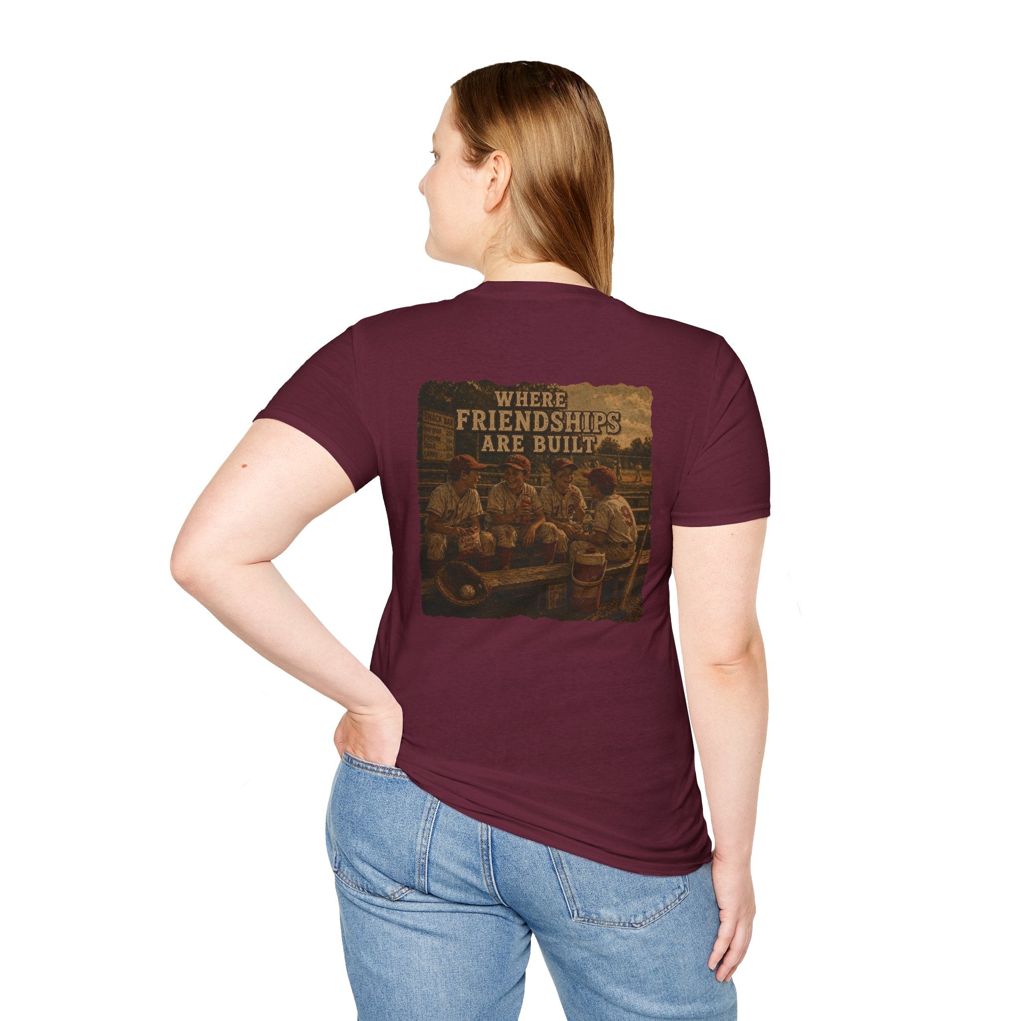 Vintage Baseball Nostalgia Shirt, Where Friendships Are Built Tee, Classic Baseball Fan Shirt, Game Day Graphic Tee, Sports Lover Gift