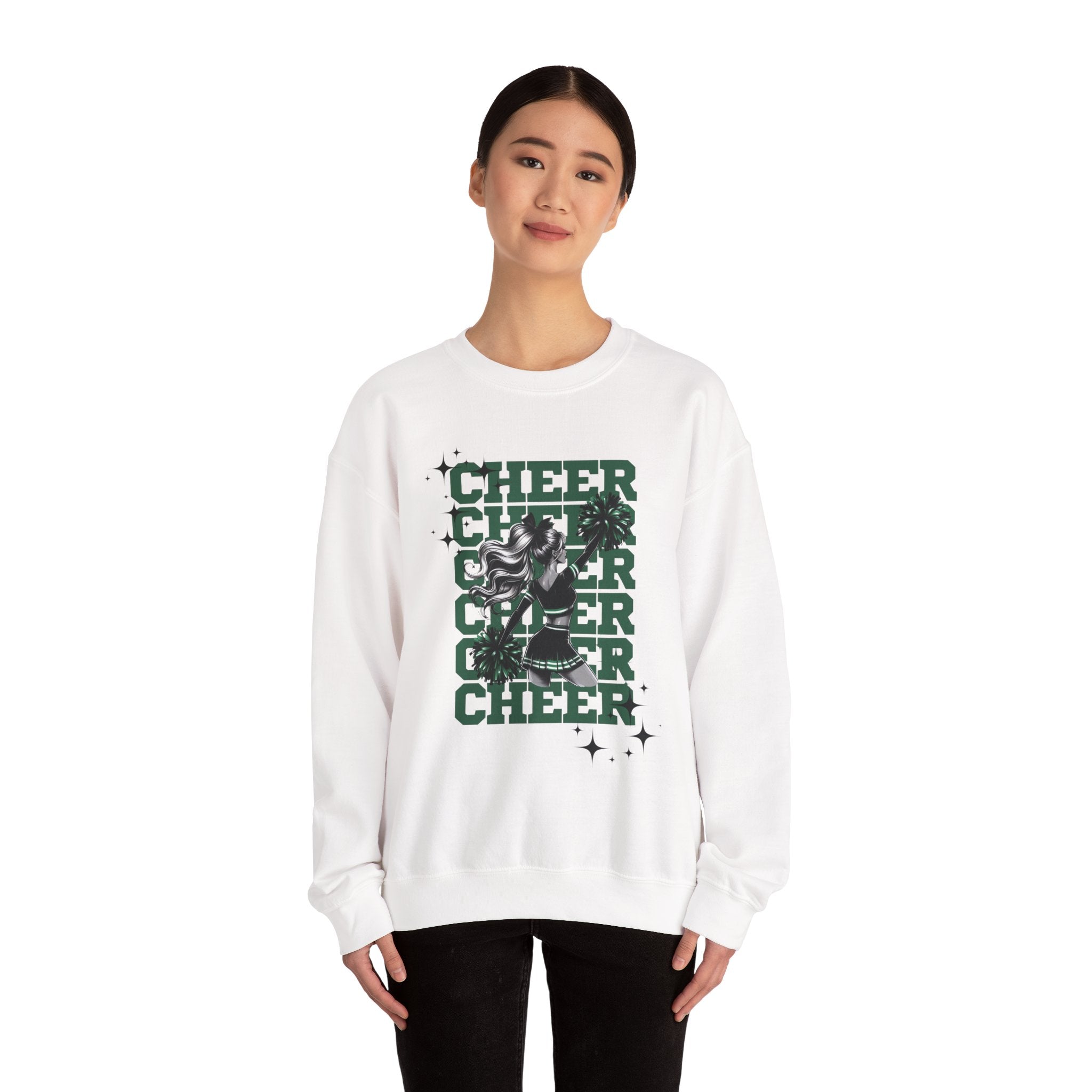 Cheer Black & Green Crewneck Sweatshirt, Cozy Sweatshirt for Cheer Fans, Ideal Gift for Sports Events, Unisex Warm Apparel, Great for [...]
