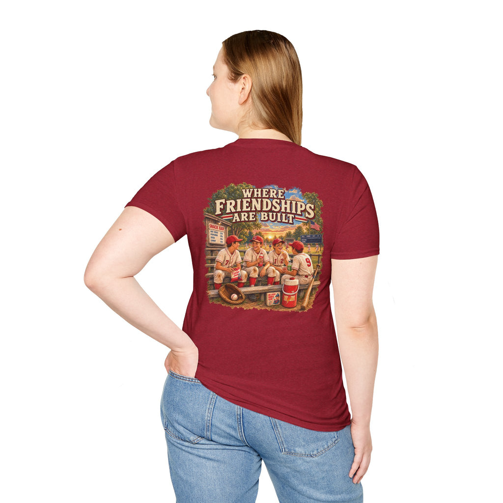 Vintage Baseball Nostalgia Shirt, Where Friendships Are Built Tee, Classic Baseball Fan Shirt, Game Day Graphic Tee, Sports Lover Gift