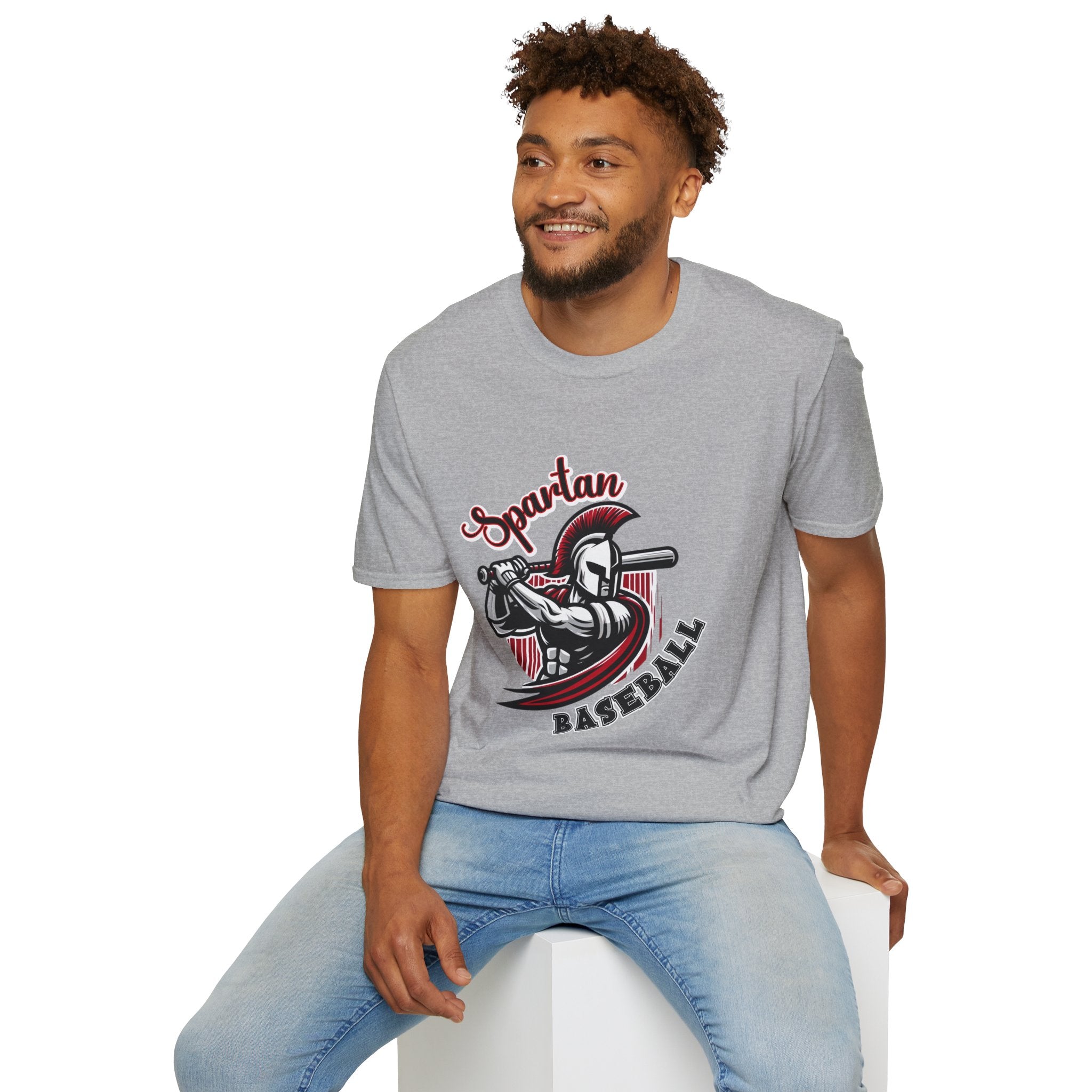 Spartan Baseball T-Shirt | Spartan Helmet Batter Sports Shirt