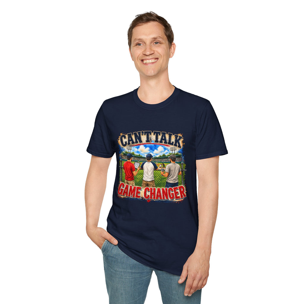 Can't Talk Game Changer T-Shirt | Baseball Field Scene