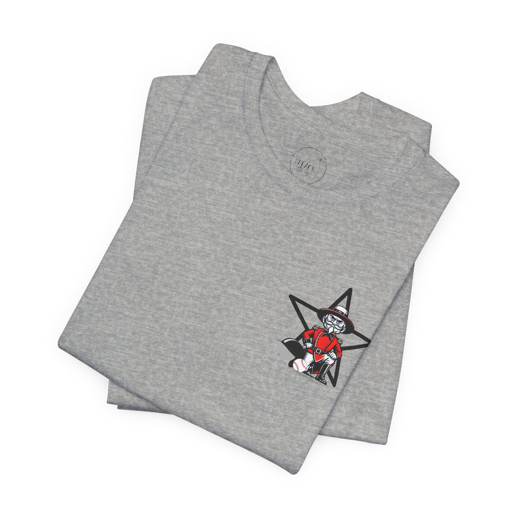 Rebel Baseball Tee, Unisex Short Sleeve Shirt, Graphic T-Shirt, Sporty Apparel, Casual Wear, Gift for Fans