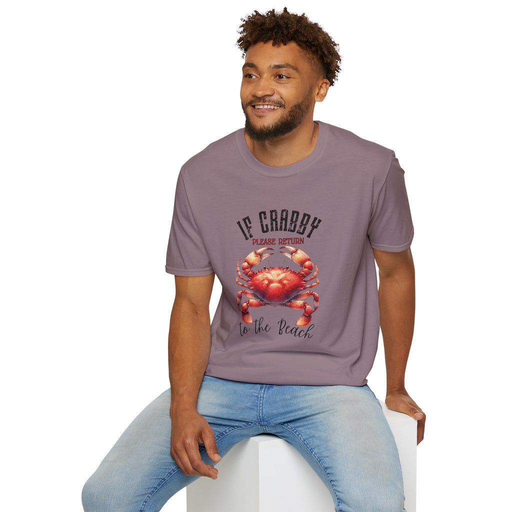 If Crabby Please Return to the Beach T-Shirt | Crab Graphic Tee