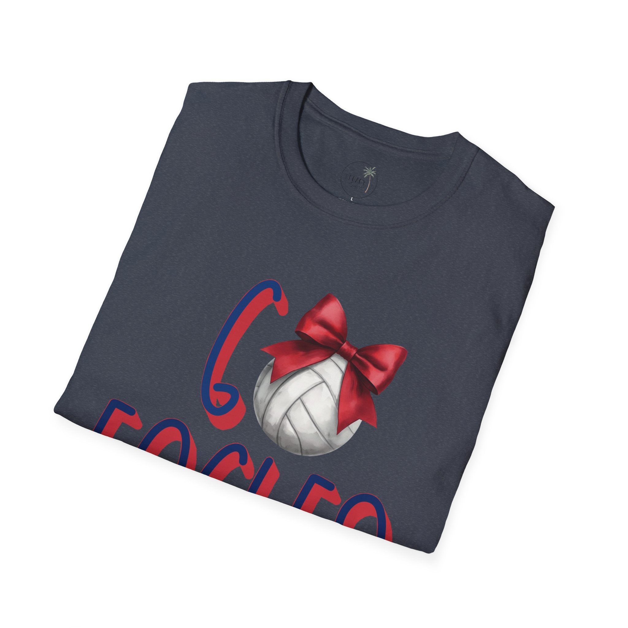 Go Eagles Volleyball with Red Bow T-Shirt | Go Eagles