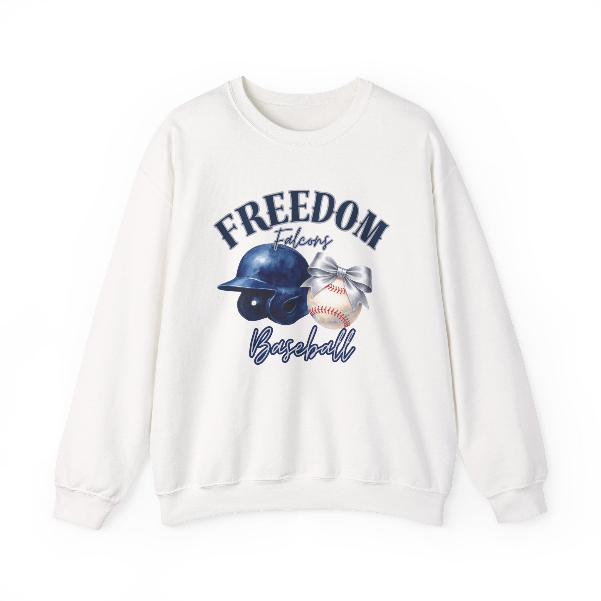 Freedom Baseball Crewneck Sweatshirt | Helmet and Baseball Graphic
