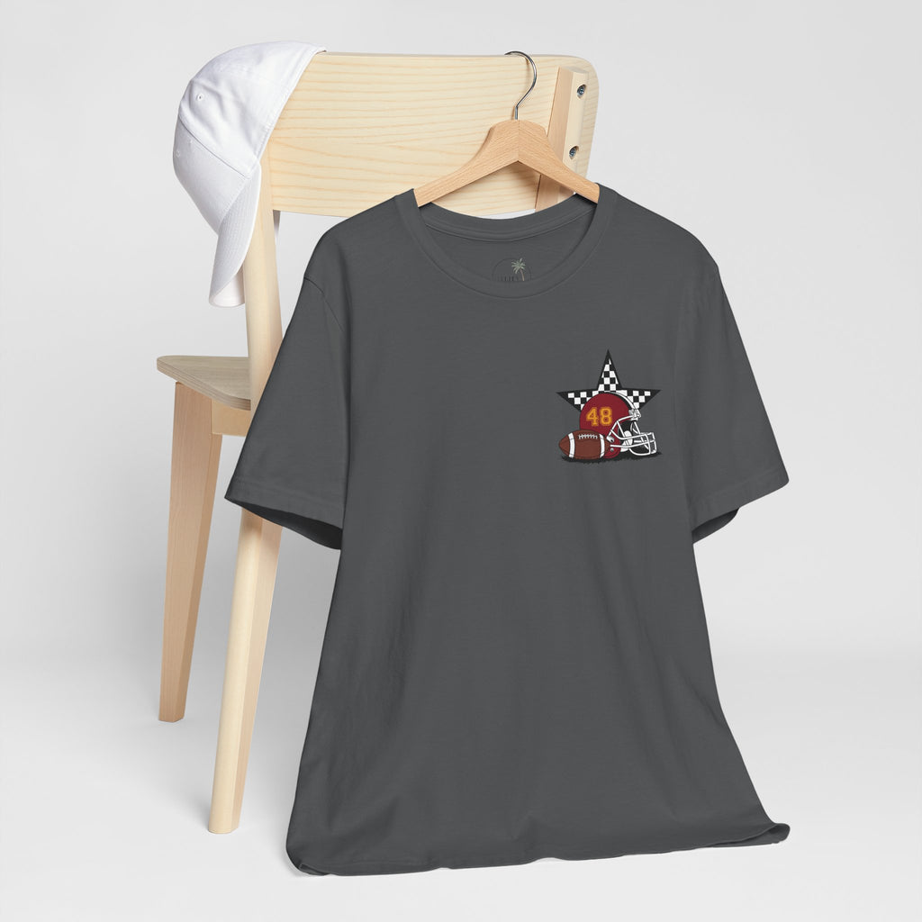 My Favorite Player Calls Me Mom Football T-Shirt | Proud Football Mom Tee | Game Day Shirt for Moms | Sports Mom Gift