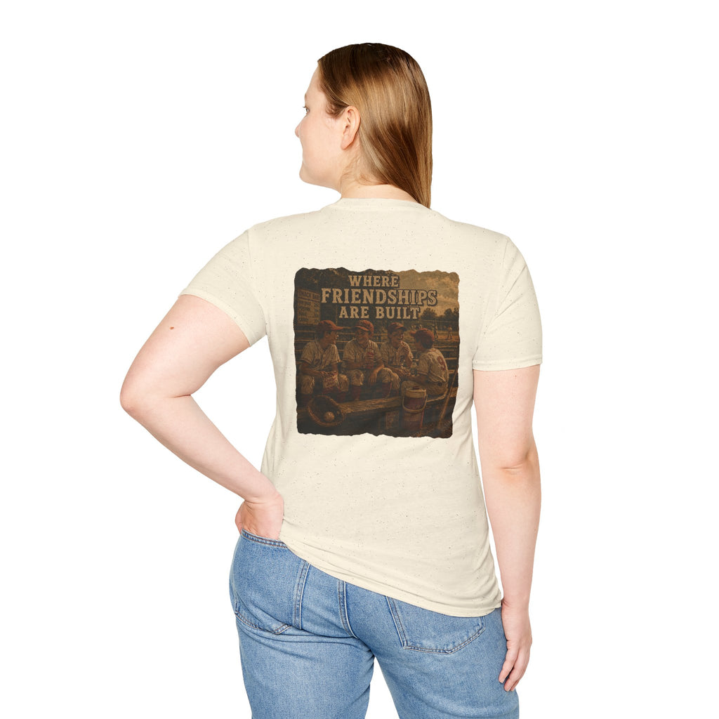 Vintage Baseball Nostalgia Shirt, Where Friendships Are Built Tee, Classic Baseball Fan Shirt, Game Day Graphic Tee, Sports Lover Gift