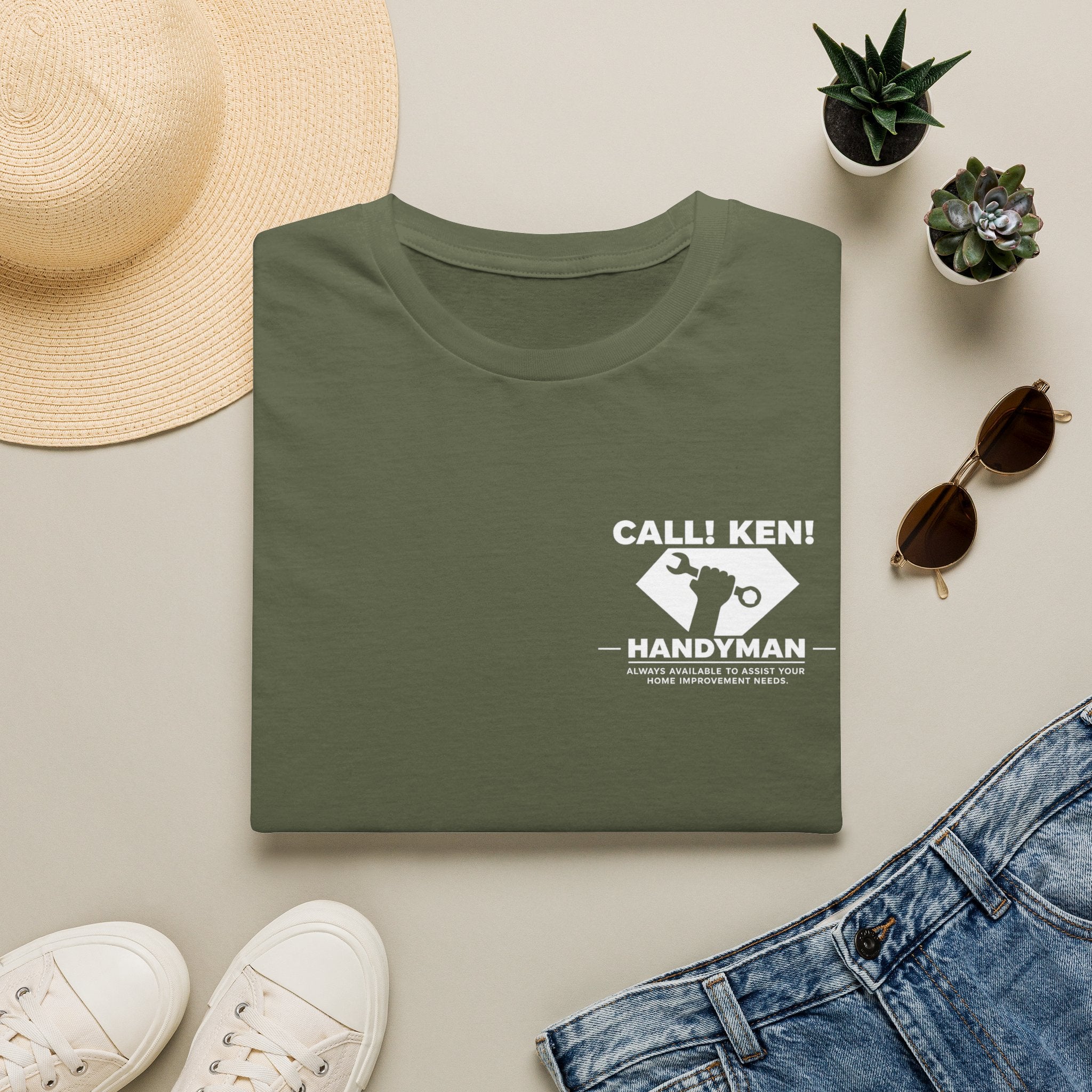 Call Ken! Handyman T-Shirt | Wrench Logo, Retro Trade Shirt