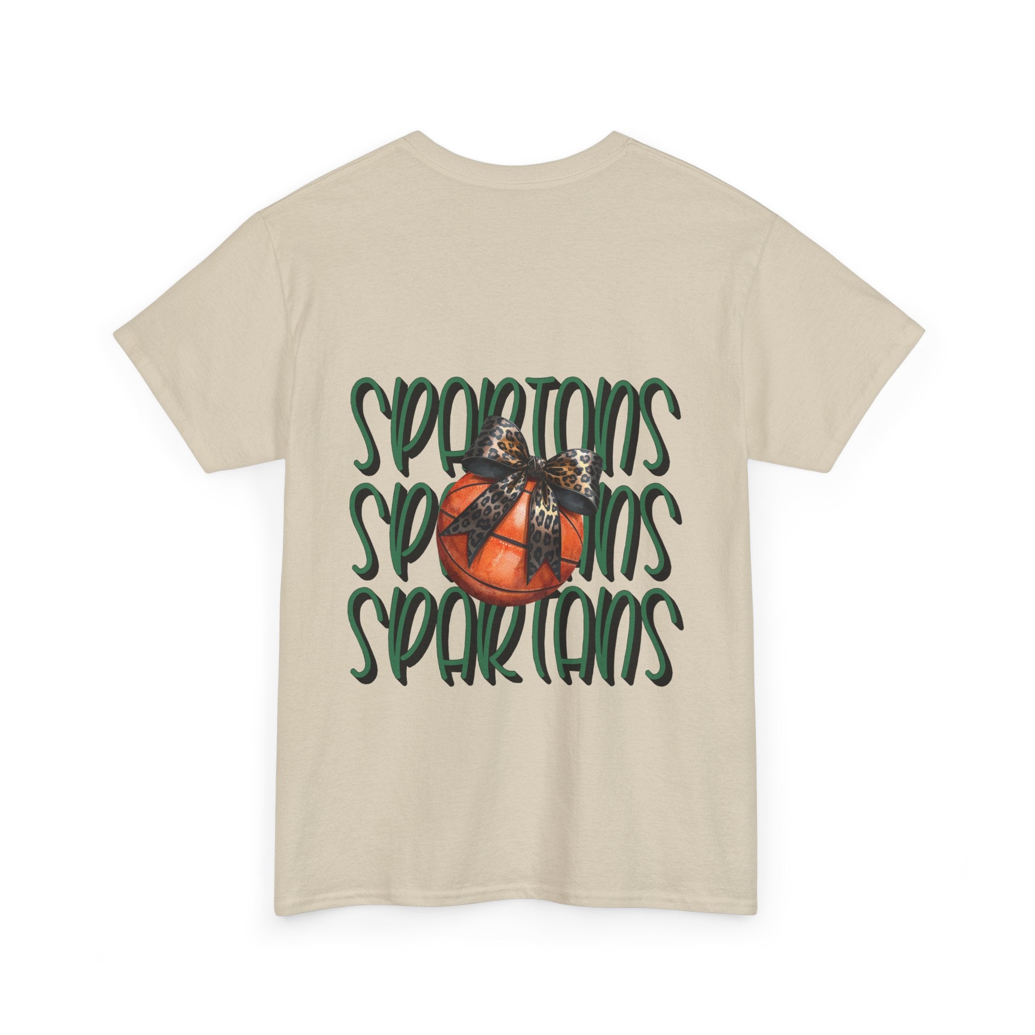 Basketball with Bow Tee | Spartans Script Back