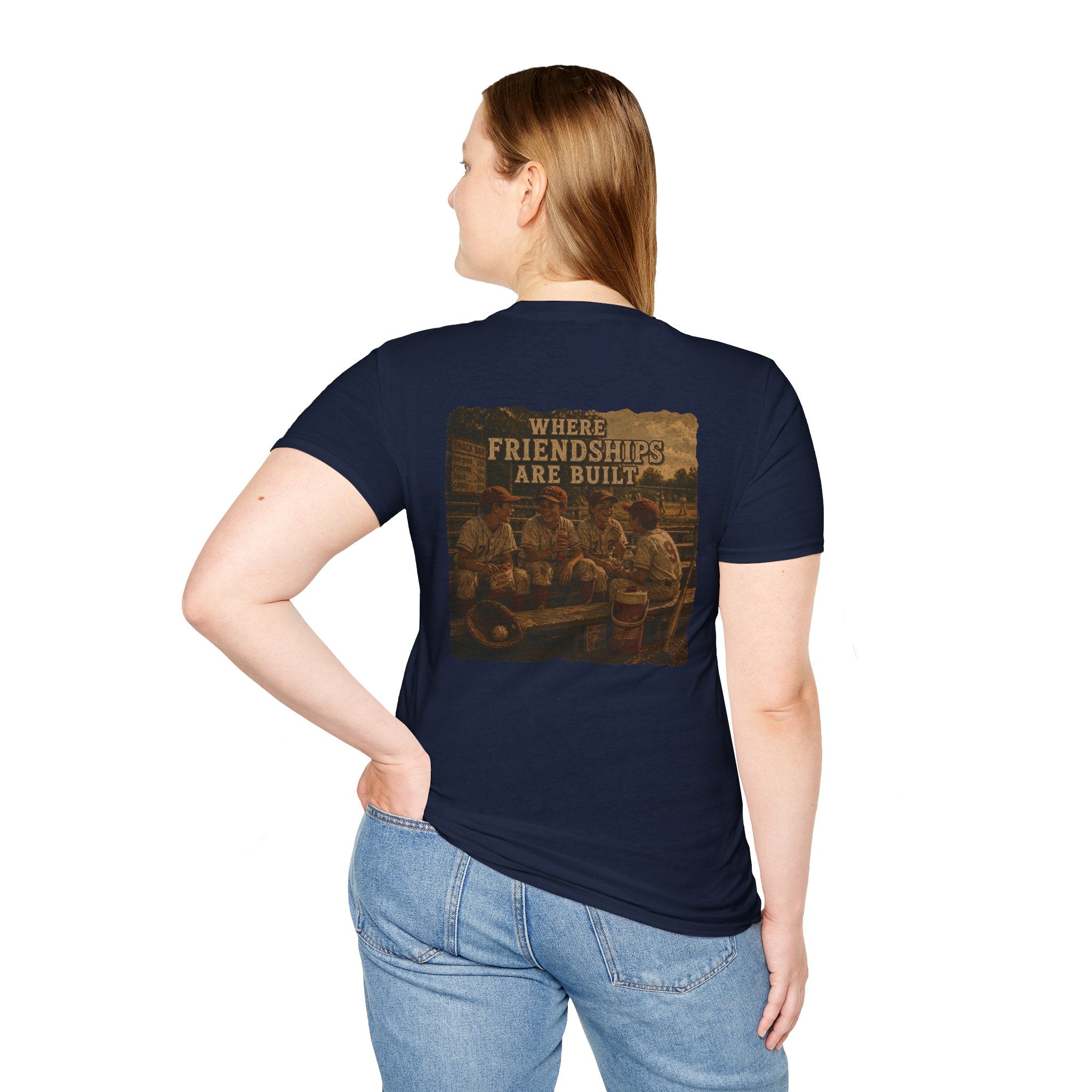 Vintage Baseball Nostalgia Shirt, Where Friendships Are Built Tee, Classic Baseball Fan Shirt, Game Day Graphic Tee, Sports Lover Gift