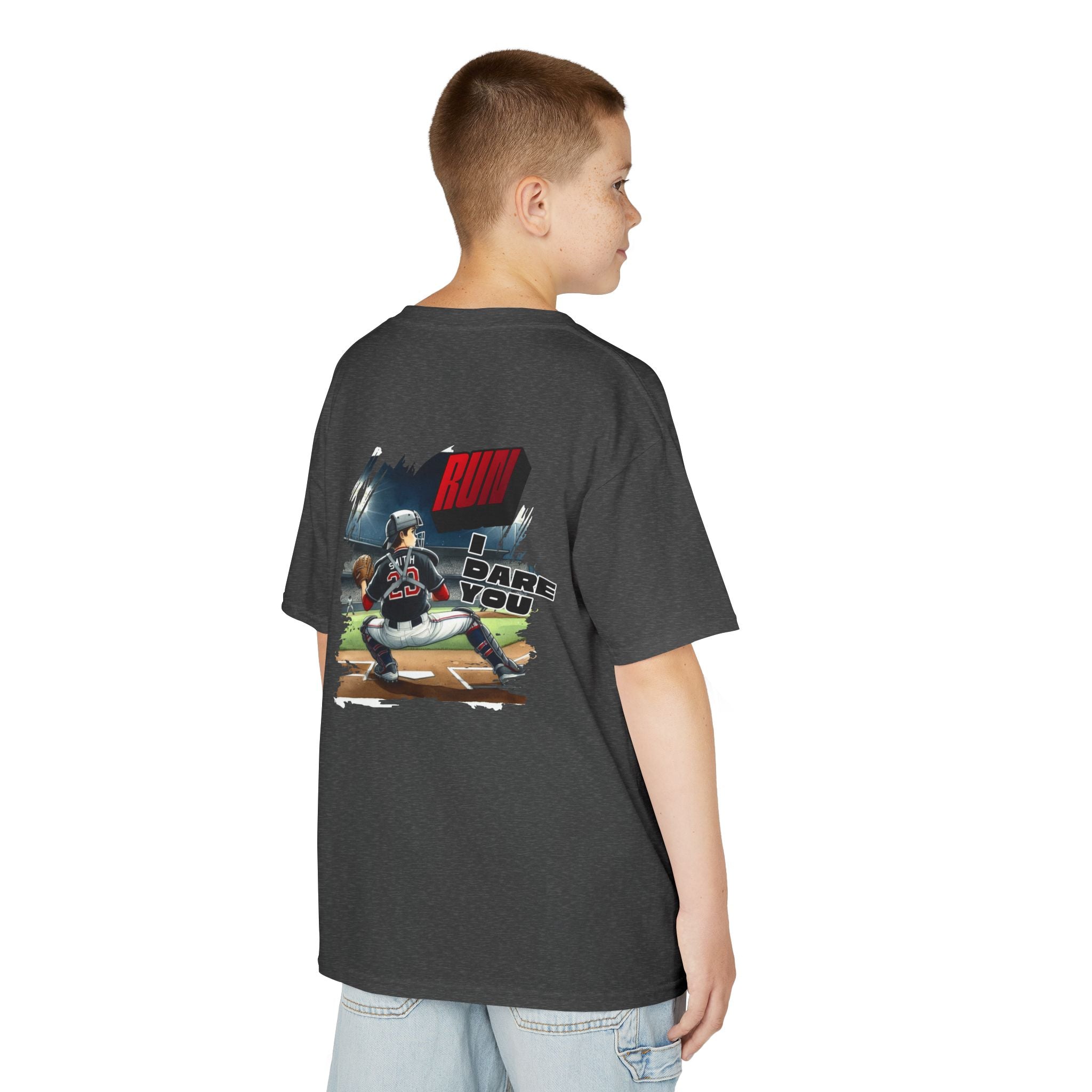 Baseball Catcher Kids Tee I Dare You Graphic tee
