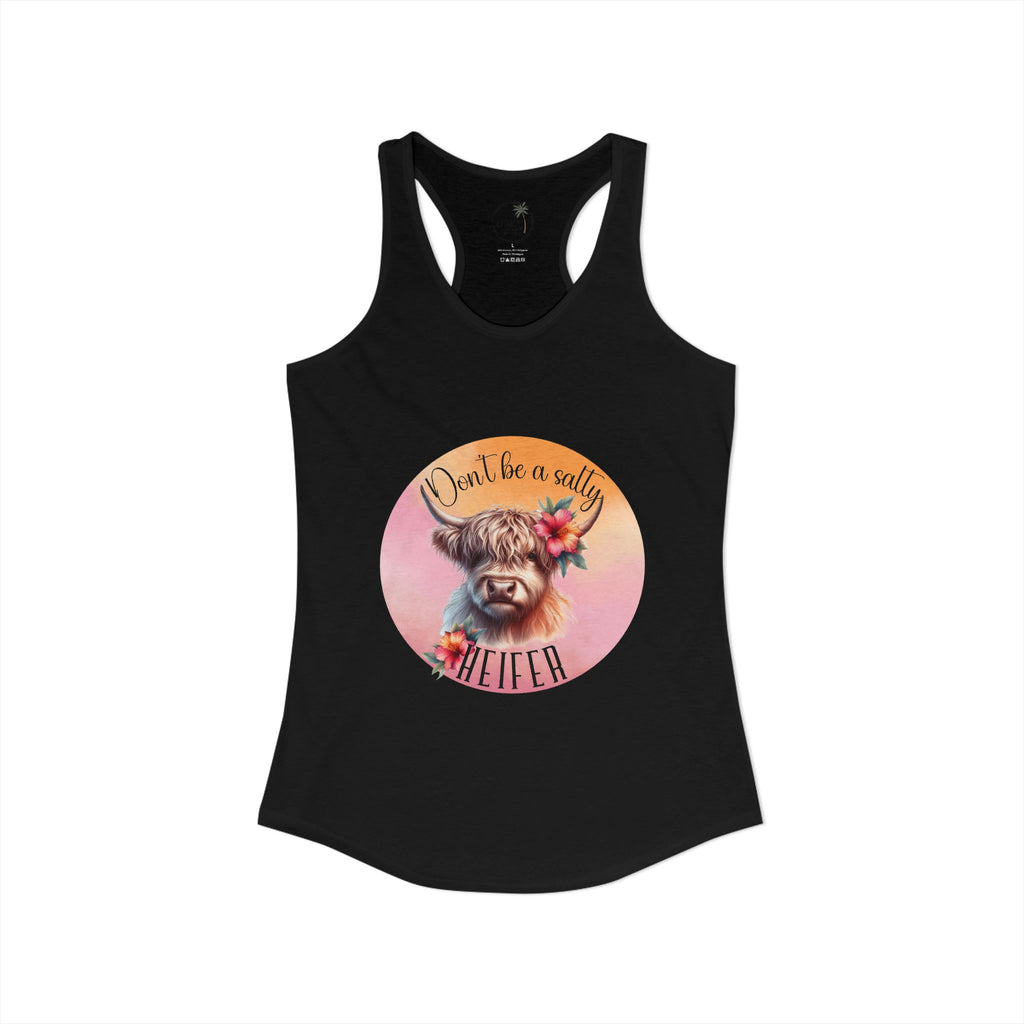 Salty Heifer tank top Women's Ideal Racerback Tank