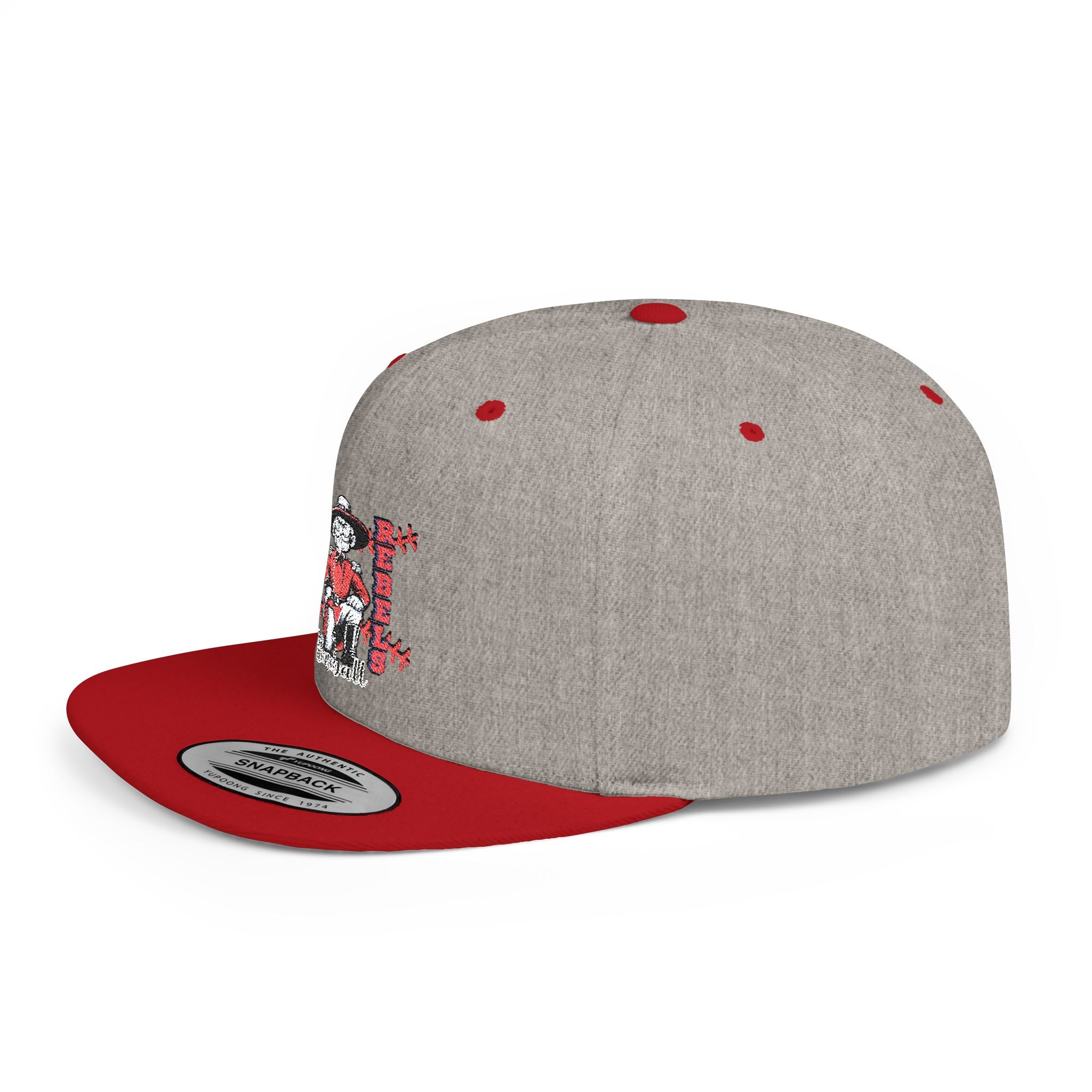 Rebels Baseball Flat Bill Snapback, Sports Mom/Dad, Game Day gear