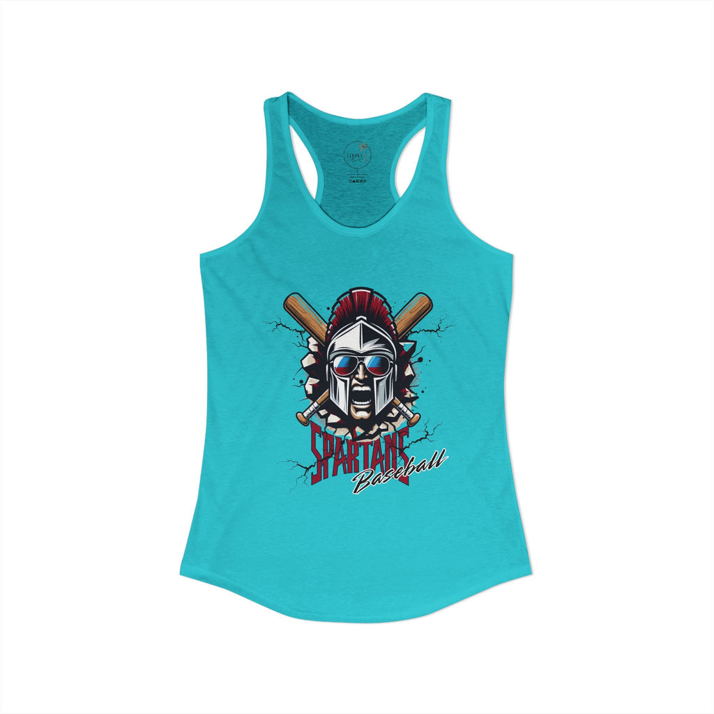 Spartans Baseball Mascot Shirt Women's Ideal Racerback Tank