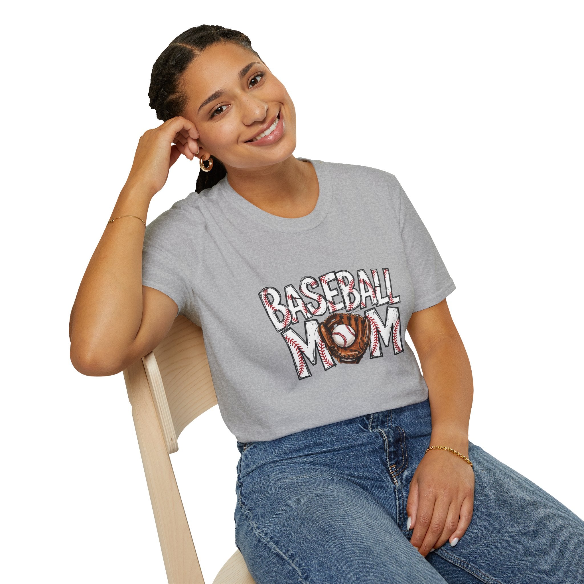 Baseball Mom T-Shirt | Baseball Ball Graphic, Mom Lettering