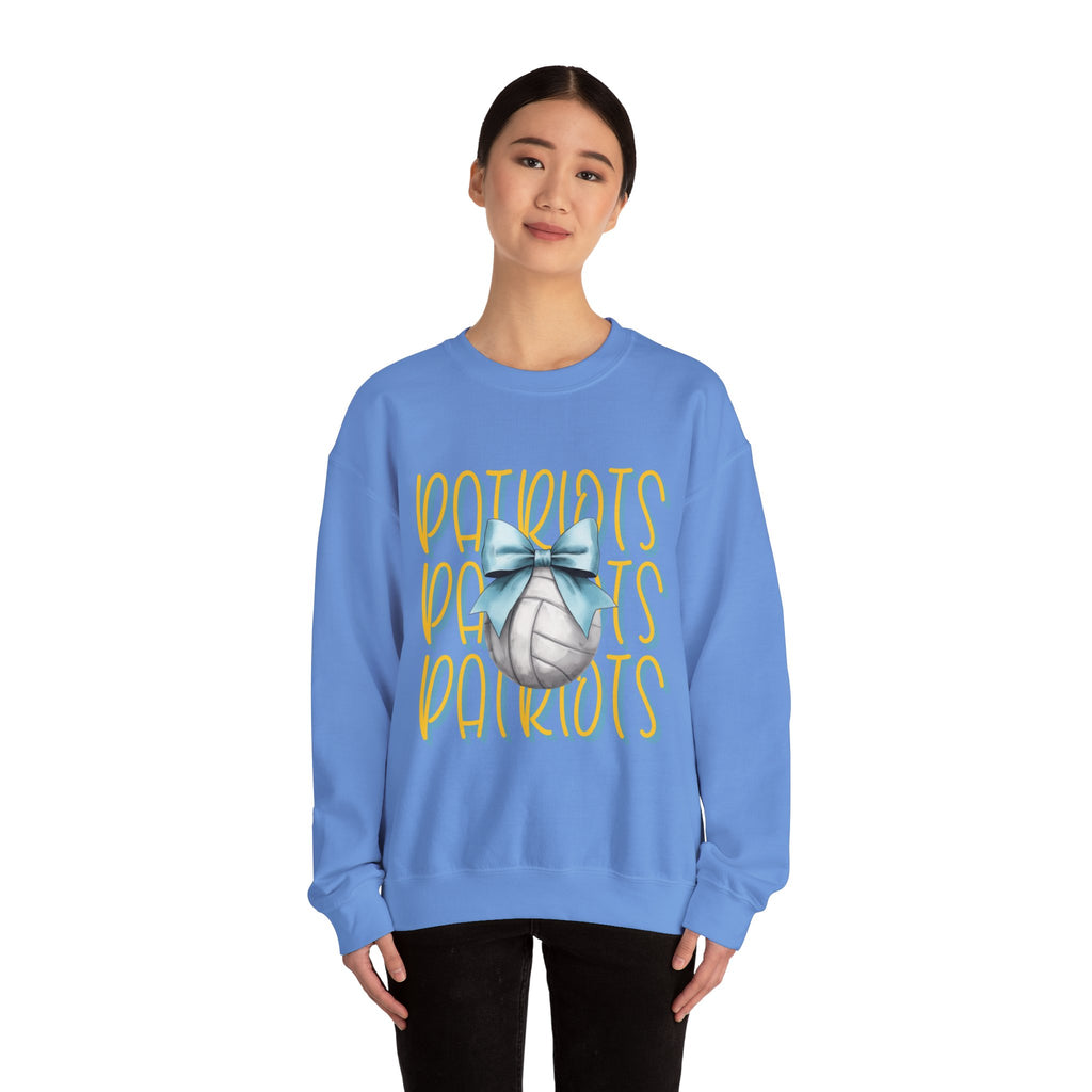 Heritage Patriots Volleyball Bow Crewneck Sweatshirt | Team Fan Apparel