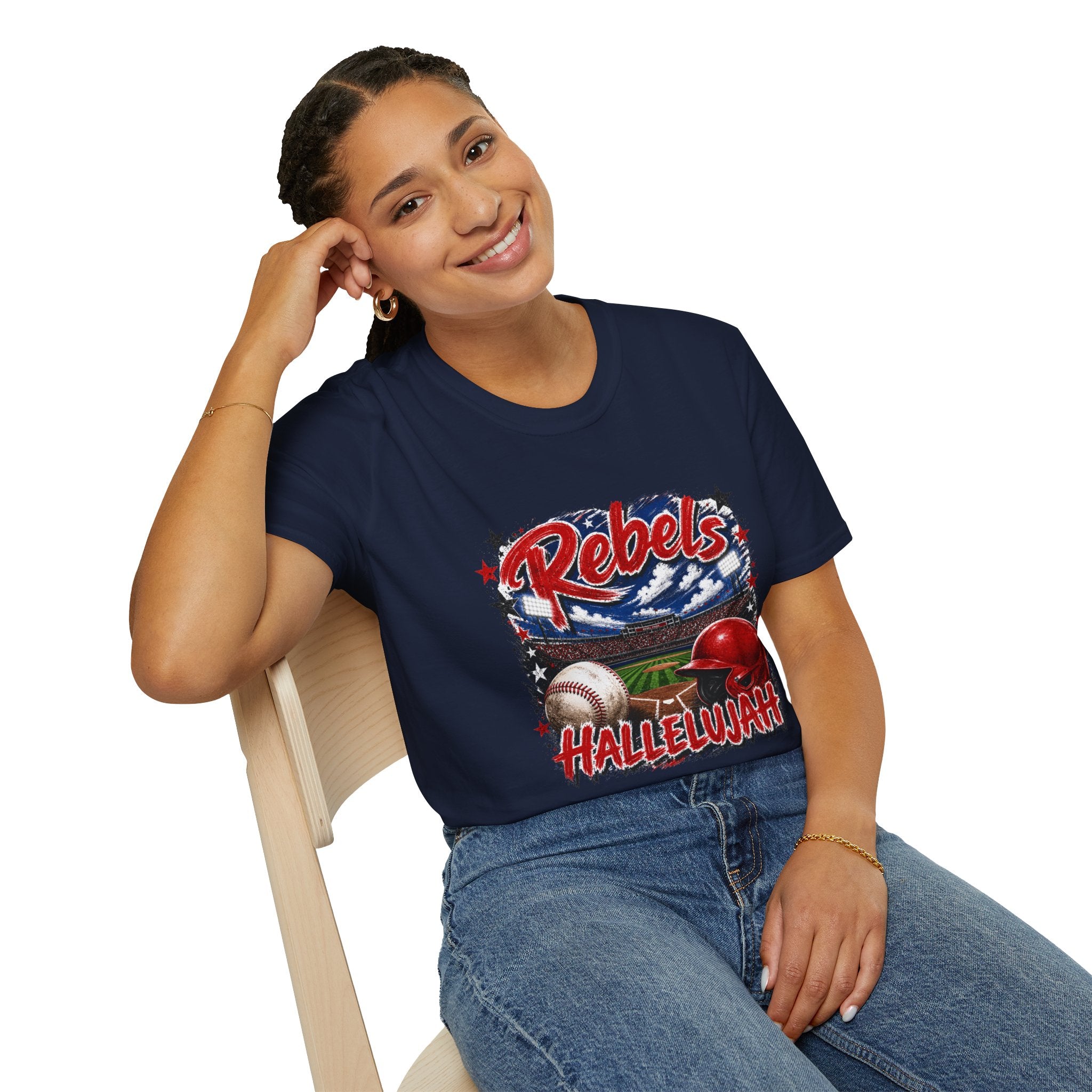 Rebels Baseball Graphic T-Shirt — 'Hallelujah' Team Spirit Tee