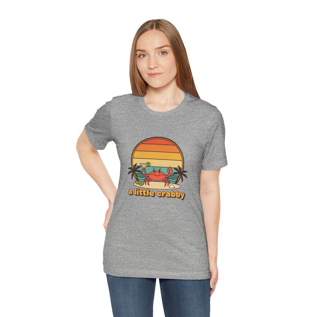 A Little Crabby Crab Sunset T-Shirt | Beach Palm Illustration