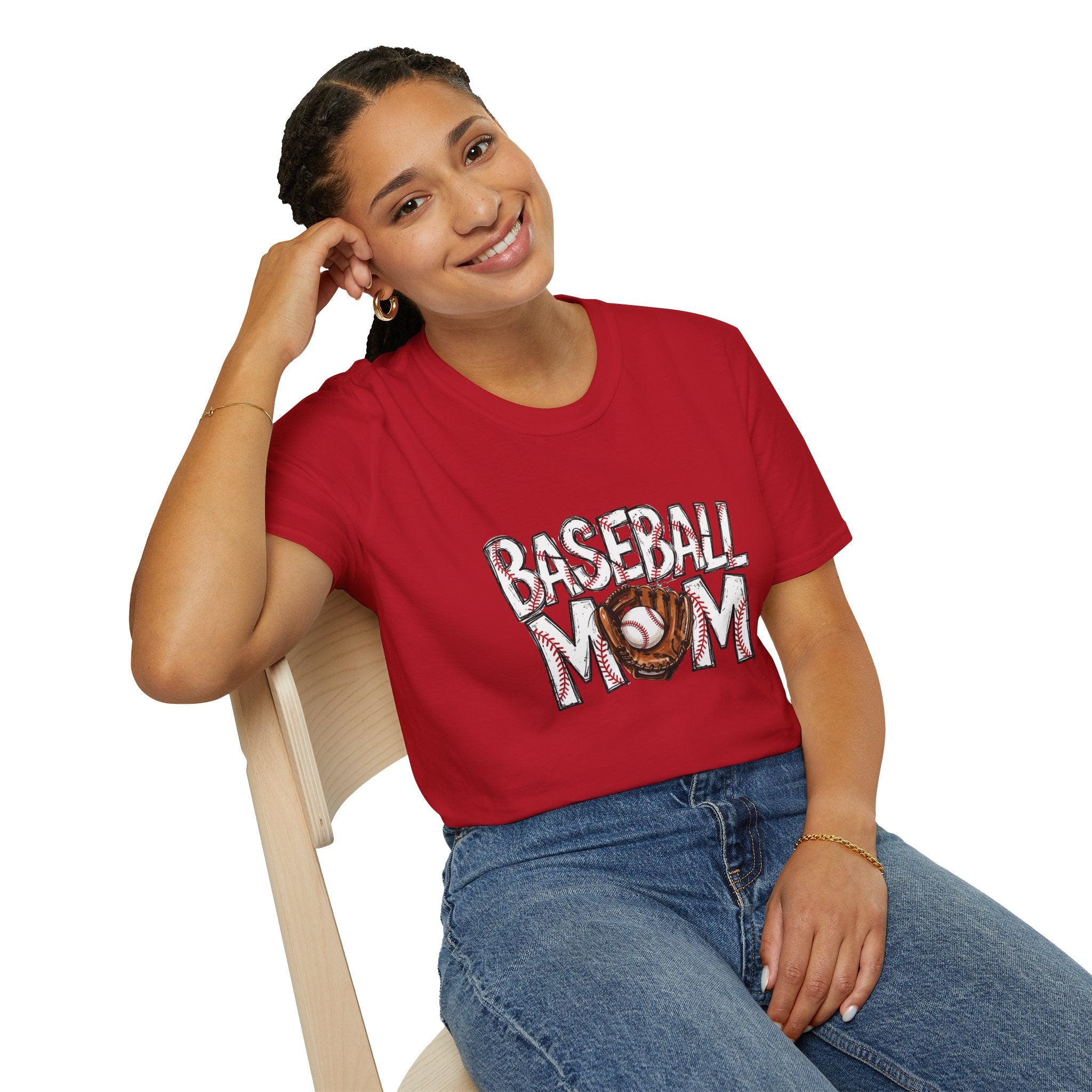 Baseball Mom T-Shirt | Baseball Ball Graphic, Mom Lettering