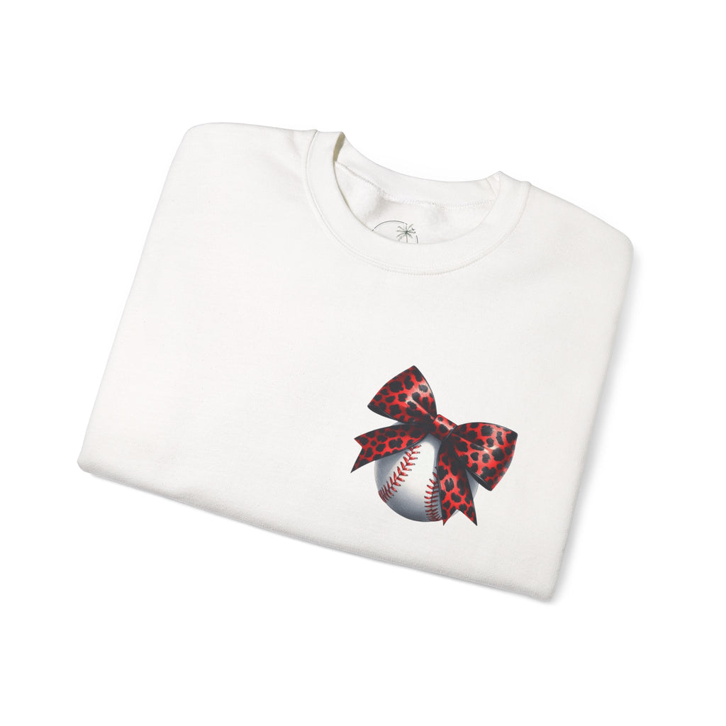 Spartans Baseball Red Leopard Bow Baseball