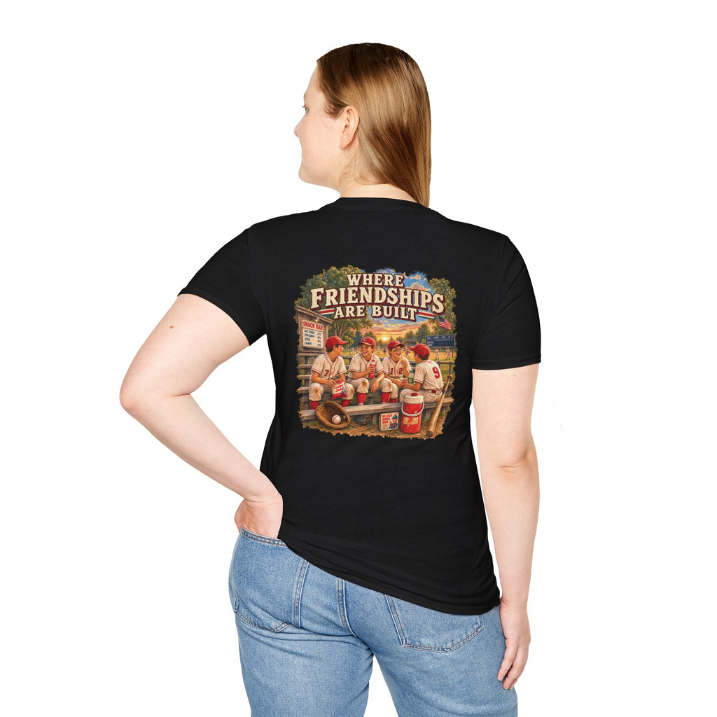 Vintage Baseball Nostalgia Shirt, Where Friendships Are Built Tee, Classic Baseball Fan Shirt, Game Day Graphic Tee, Sports Lover Gift