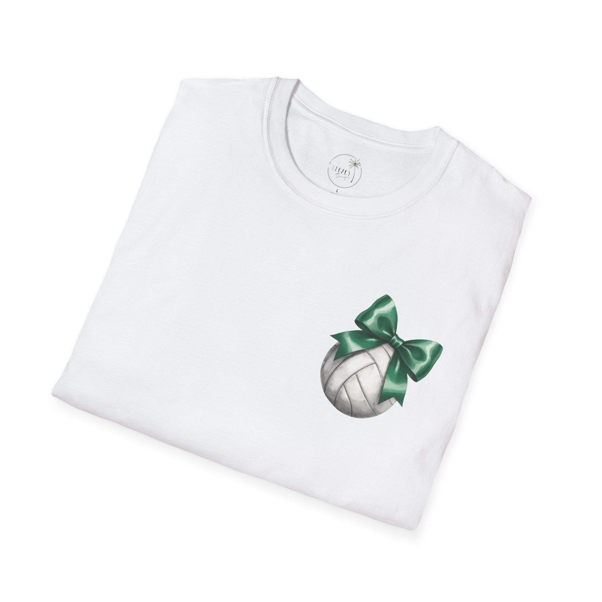 Green Bow Volleyball Falcons T-Shirt | Sports Team Spirit