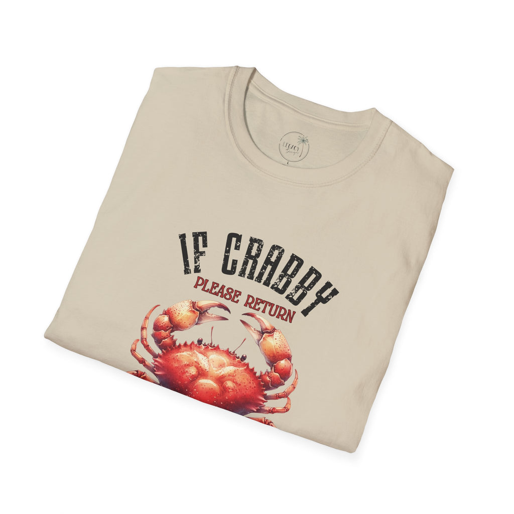 If Crabby Please Return to the Beach T-Shirt | Crab Graphic Tee