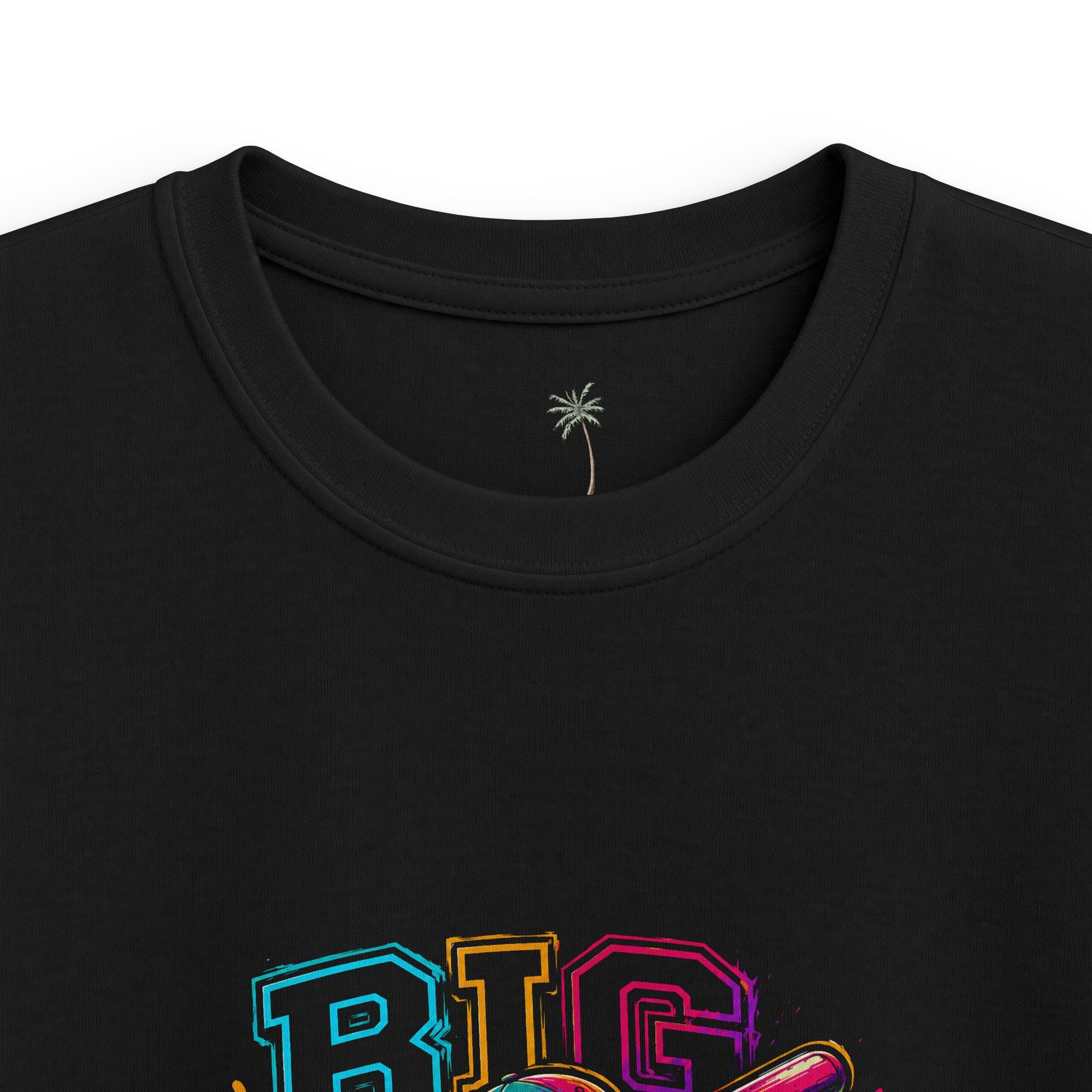 Big Bat Energy Kids Tee | Neon Baseball Bat Graphic, Youth Sport Shirt