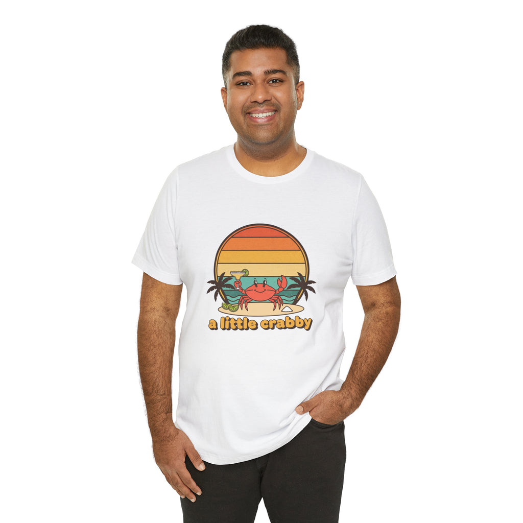 A Little Crabby Crab Sunset T-Shirt | Beach Palm Illustration