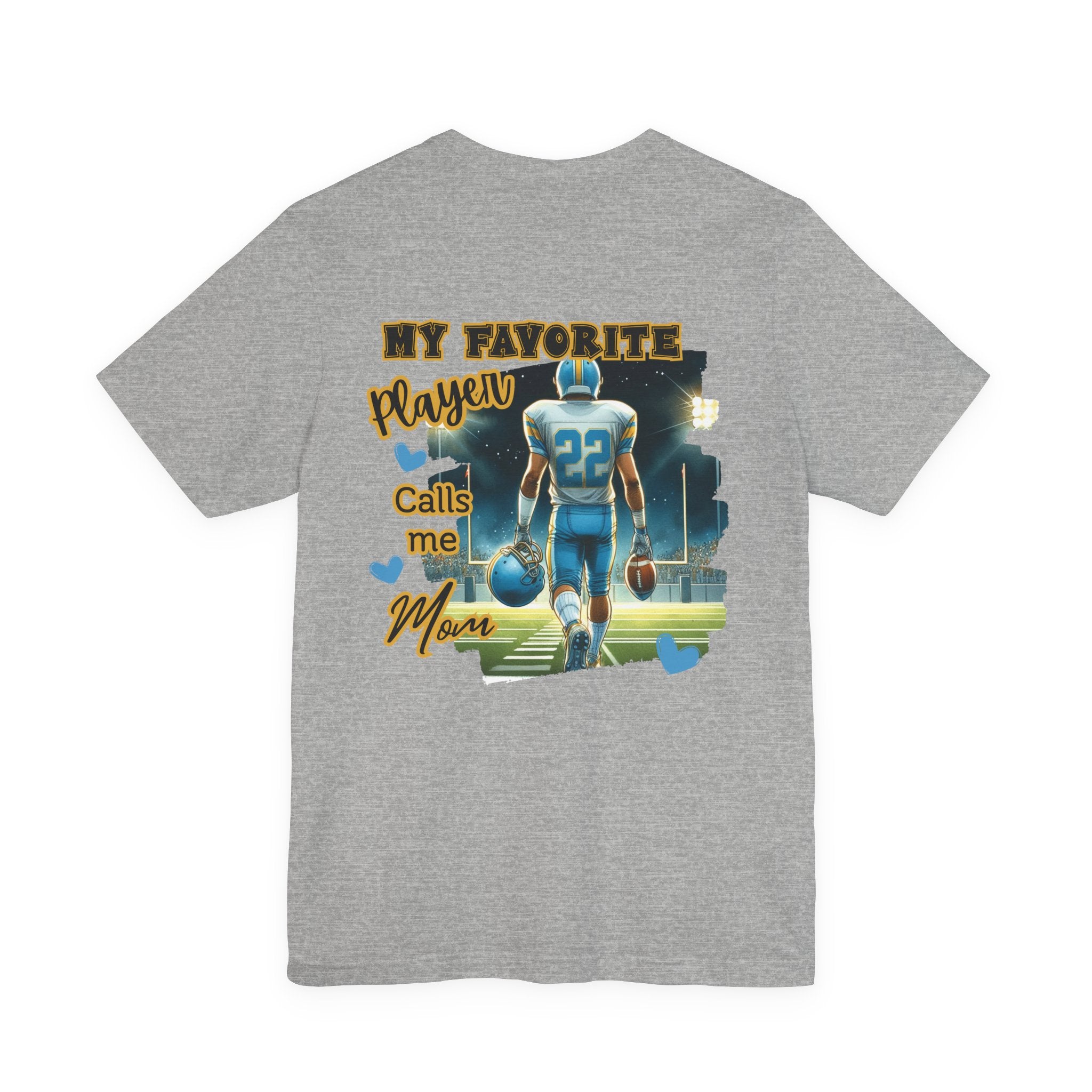 My Favorite Player Calls Me Mom Football T-Shirt Proud Football Mom Tee, Game Day Shirt, Sports Mom Gift