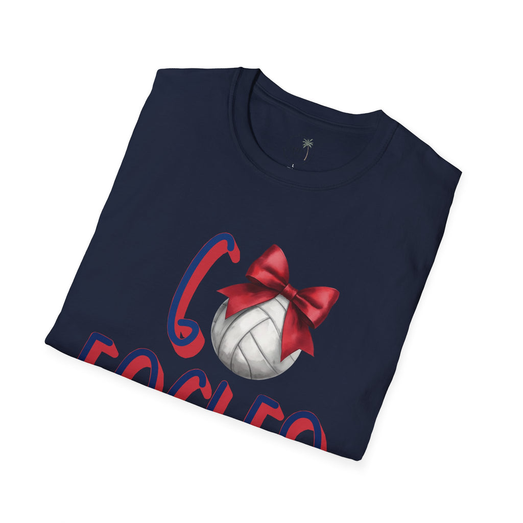 Go Eagles Volleyball with Red Bow T-Shirt | Go Eagles