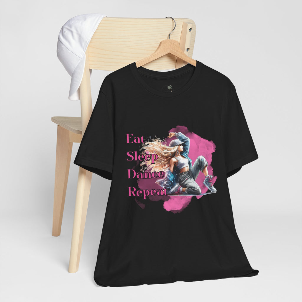 Eat Sleep Dance Repeat-Dance Lover's Unisex Tee, Gift for Dancers, Casual Dancewear, Festival Top, Unique Graphic Tee